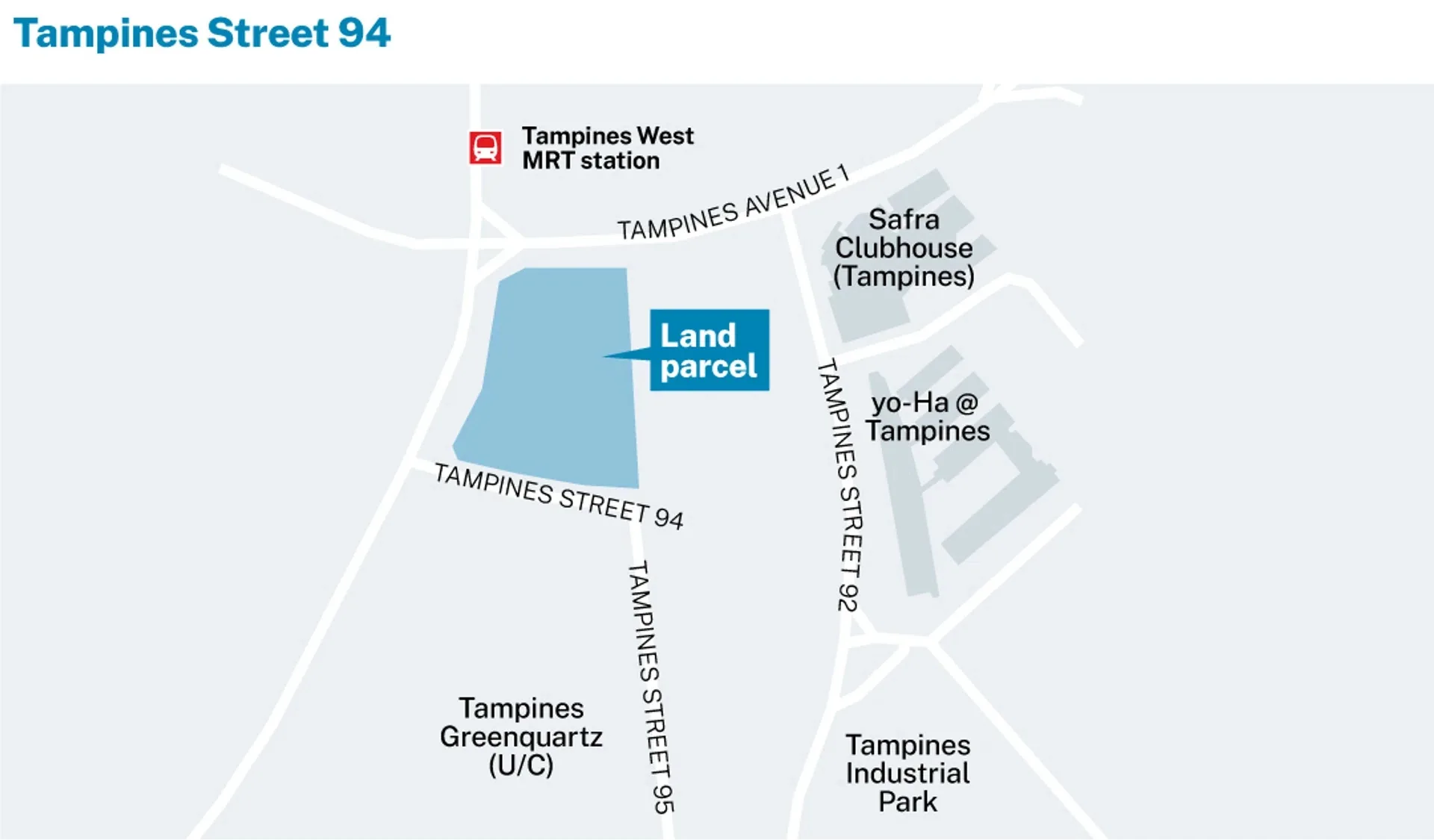 Pinery Residences land parcel at Tampines Street 94